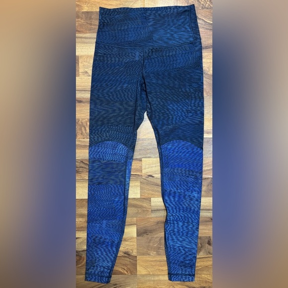 lululemon athletica Pants - Lululemon Wonder Under High-Rise Tight | Size 6 Blue Pattern | Athleisure Yoga
